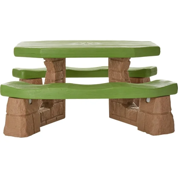Naturally Playful Kids Picnic Table With Umbrella, Durable Indoor/Outdoor Toys, Seating for 6 Children, Ages 3+ Years Old - Image 3