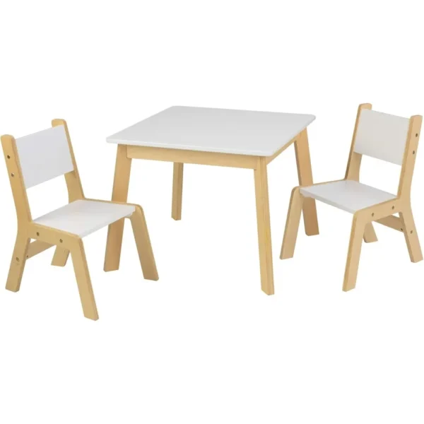 Wooden Modern Table & 2 Chair Set, Children's Furniture